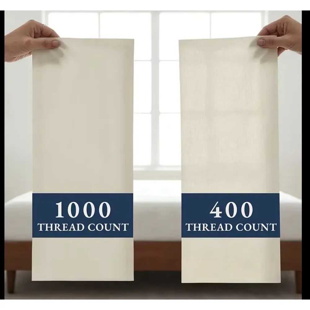 Bamboo, Cotton 1000 Thread Count Sheets, Twin-Size, In Beige New In Package